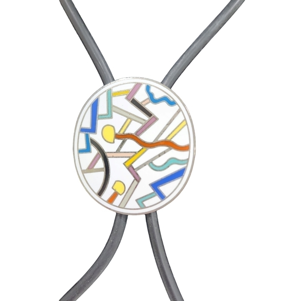 VINTAGE ACME STUDIO "CIRCULUS" BOLO TIE BY ETTORE SOTTSASS - Picture 6 of 9